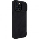 Nillkin Qin Pro flip deksel Camshield for iPhone 14 Pro svart thumbnail