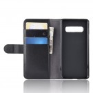Lommebok deksel ekte Lær for Galaxy S10 Plus svart thumbnail