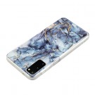 Fashion TPU Deksel Samsung Galaxy S20 5G - Blå Marmor thumbnail