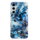 Fashion TPU Deksel Samsung Galaxy S23 FE 5G - Blå Marmor thumbnail
