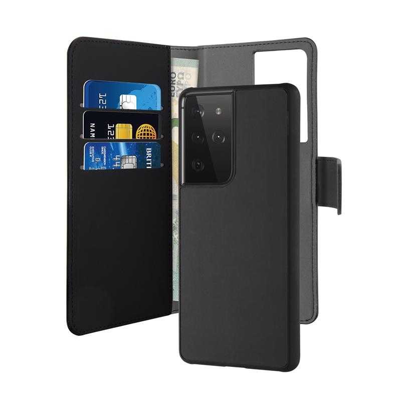 Puro 2 I 1 Magnetisk Lommebok Deksel Galaxy S21 Ultra Svart Mobildeksel No Din Nettbutikk For Mobildeksel Og Tilbehor Hold smarttelefonen din trygg og stilig og. puro 2 i 1 magnetisk lommebok deksel galaxy s21 ultra svart