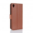 Lommebok deksel for Sony Xperia XA1 Plus brun thumbnail