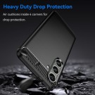 Tech-Flex TPU Deksel Carbon for Samsung Galaxy S24+ plus 5G svart thumbnail