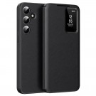 Smart Clear View Flip deksel Samsung Galaxy S25 5G - Svart thumbnail