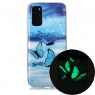Fashion TPU Deksel Samsung Galaxy S20 5G - blue Butterfly thumbnail
