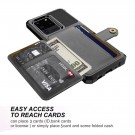 Hybrid TPU + PC Deksel med kortlomme Galaxy S20 Ultra 5G svart thumbnail