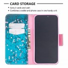 Lommebok deksel for iPhone 12 / 12 Pro - Rosa blomster thumbnail