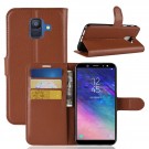 Lommebok deksel for Samsung Galaxy A6 (2018) brun thumbnail