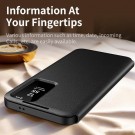 Smart Clear View Flip deksel Samsung Galaxy S24 5G - Svart thumbnail