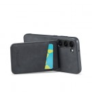 Fierre Shann TPU Deksel med PU-lær plass til kort Samsung Galaxy S24+ plus 5G svart thumbnail