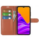 Lommebok deksel for Samsung Galaxy Xcover 7 Pro brun thumbnail