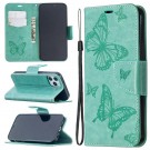 Lommebok deksel til iPhone 12/12 Pro - Grønn Butterfly thumbnail