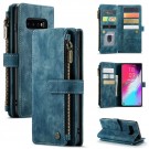 CaseMe retro multifunksjonell Lommebok deksel Samsung Galaxy S10 Plus blå thumbnail