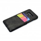 Lux TPU Deksel med PU-lær plass til kort Galaxy S8 svart thumbnail
