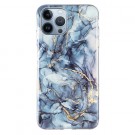 Fashion TPU Deksel iPhone 15 Pro - Blå Marmor thumbnail