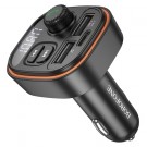 Borofone Bluetooth FM Transmitter og dobbel USB-billader - svart thumbnail