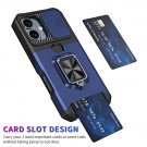 Tech-Flex TPU + PC Deksel med Ring Grep og plass til kort iPhone 16 svart thumbnail