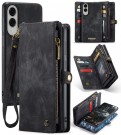 CaseMe 2-i-1 Lommebok deksel Samsung Galaxy S25 Edge 5G svart thumbnail