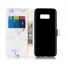 Lommebok deksel for Samsung Galaxy S8 Plus - Hvit marmor thumbnail