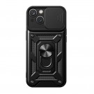 Tech-Flex TPU + PC Deksel med Ring Grep iPhone 15 Plus svart thumbnail