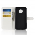 Lommebok deksel for Motorola Moto G6 Plus hvit thumbnail