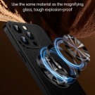 SULADA Mikrofiber skinn Deksel for iPhone 15 med MagSafe svart thumbnail