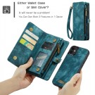 CaseMe 2-i-1 Lommebok deksel iPhone 11 blå thumbnail