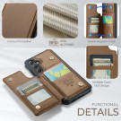 CaseMe Deksel med kortlomme Samsung Galaxy S25 5G brun thumbnail