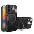 Tech-Flex Hybrid TPU Deksel med Ring Kickstand iPhone 17 svart thumbnail