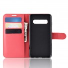 Lommebok deksel for Samsung Galaxy S10 plus rød thumbnail