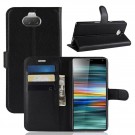 Lommebok deksel for Sony Xperia 10 svart thumbnail
