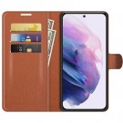 Lommebok deksel for Samsung Galaxy S22+ plus 5G brun thumbnail
