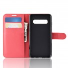 Lommebok deksel for Samsung Galaxy S10 rød thumbnail