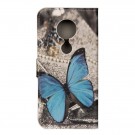 Lommebok deksel til Motorola Moto E5 Play - blue Butterfly thumbnail