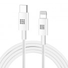 HAWEEL USB-C til 8 Pin Lightning Hurtiglader Kabel, 25W 2m - hvit thumbnail