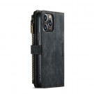 CaseMe retro multifunksjonell Lommebok deksel iPhone 13 Pro Max svart thumbnail