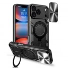 Tech-Flex Hybrid TPU Deksel med Ring Kickstand iPhone 17 Pro Max svart thumbnail