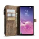 CaseMe retro multifunksjonell Lommebok deksel Samsung Galaxy S10 brun thumbnail