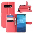 Lommebok deksel for Samsung Galaxy S10 plus rød thumbnail