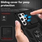 Tech-Flex TPU + PC Deksel med Ring Grep Samsung Galaxy S22 Ultra 5G svart thumbnail