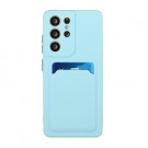 Tech-Flex TPU Deksel plass til kort til Samsung Galaxy S21 Ultra 5G - Sky Blue thumbnail
