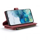 CaseMe retro multifunksjonell Lommebok deksel Samsung Galaxy S20+ plus 5G rød thumbnail
