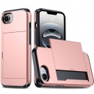 Hybrid TPU + PC Deksel plass til kort iPhone 16e Roségull thumbnail
