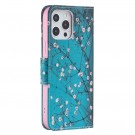 Lommebok deksel for iPhone 13 Pro Max - Rosa blomster thumbnail