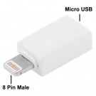 Adapter Micro USB til 8 Pin hvit thumbnail
