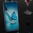 Fashion TPU Deksel Samsung Galaxy A70 - blue Butterfly thumbnail