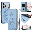 Lommebok deksel til iPhone 17 Pro Max- Blå Blomster thumbnail