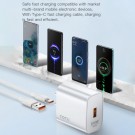 TOTU USB-A Vegglader & USB-C Kabel Hurtiglader 100W - Hvit thumbnail