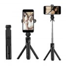 Selfiestang med Tripod og Bluetooth-fjernkontroll - Svart thumbnail