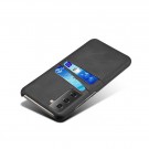 Tech-Flex TPU Deksel med PU-lær plass til kort Galaxy S21+ plus 5G svart thumbnail
